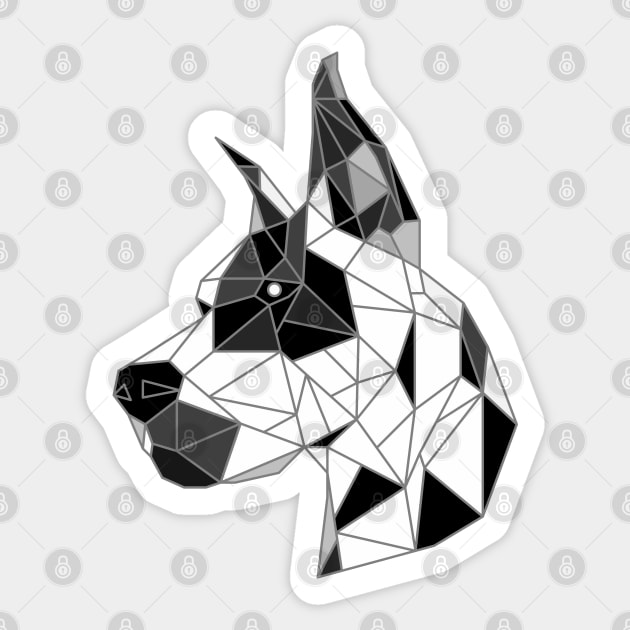 Great Dane Harlequin Stained Glass Sticker by inotyler